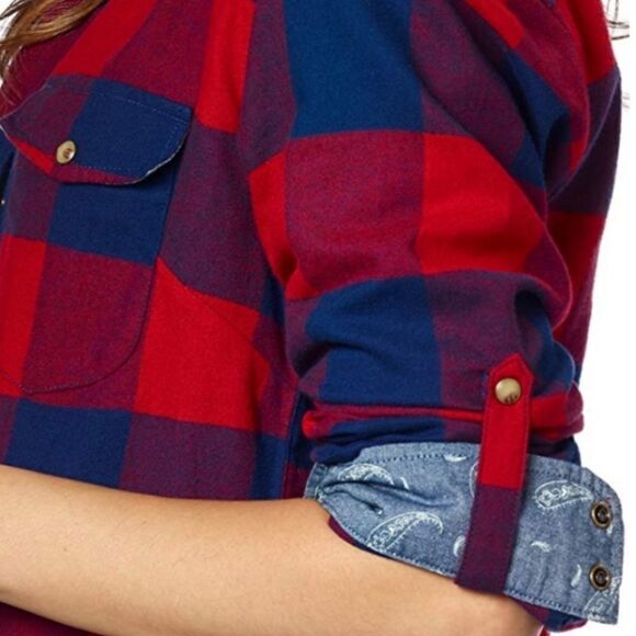 JACHS Girlfriend Bea Plaid Flannel Shirt - Picture 4 of 15